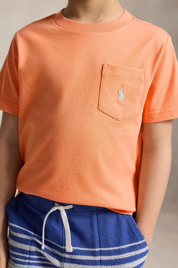 Polo Ralph Lauren T-shirt dziecięcy bawełniany 322970333501 pomarańczowy