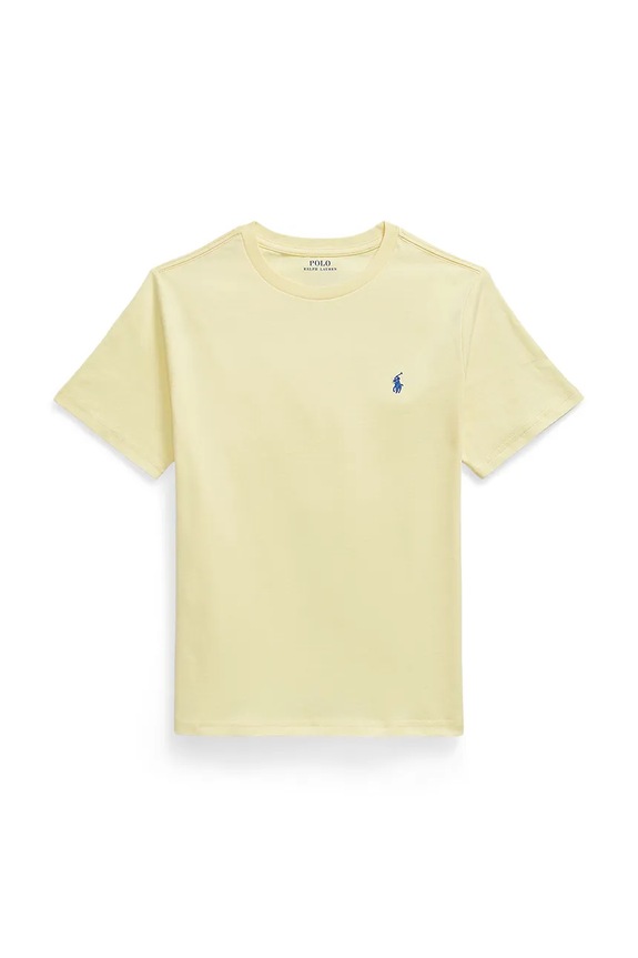 Polo Ralph Lauren tricou de bumbac pentru copii uni galben 323832904505