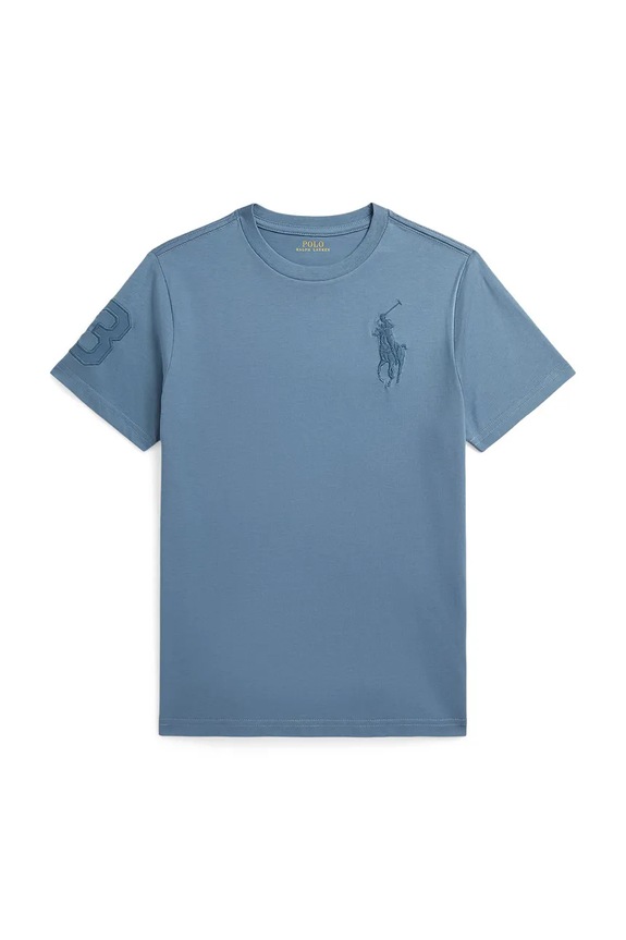 Detské bavlnené tričko Polo Ralph Lauren bavlna modrá 323832907503