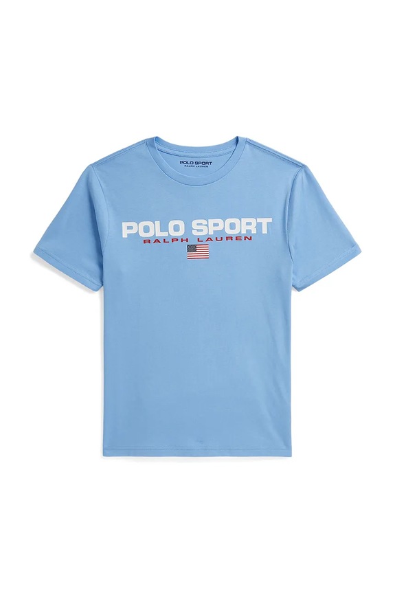 Polo Ralph Lauren t-shirt basic dziecięcy bawełniany niebieski 323837629502