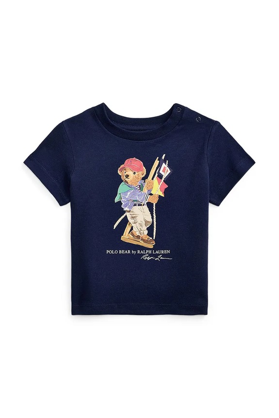 Detské bavlnené tričko Polo Ralph Lauren bavlna tmavomodrá 320A12428001