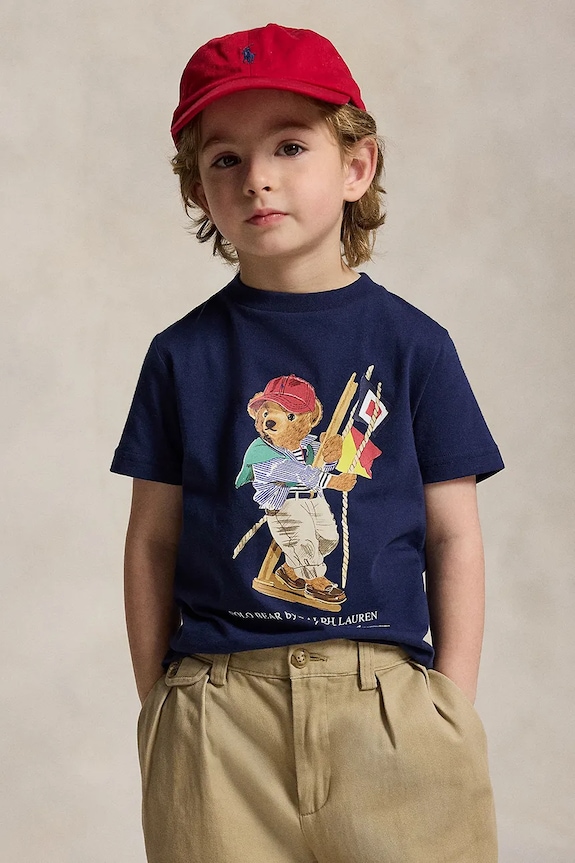 Дитяча бавовняна футболка Polo Ralph Lauren бавовна темно-синій 322A12428001