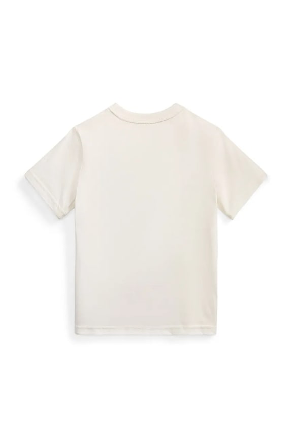 Παιδικό βαμβακερό μπλουζάκι Polo Ralph Lauren 322A12428002 λευκό SS26