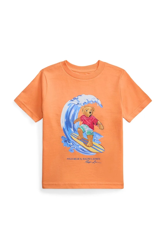 Polo Ralph Lauren tricou copii din bumbac portocaliu 322B13589001