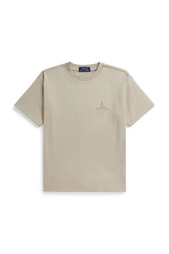 Dětské bavlněné tričko Polo Ralph Lauren nášivka béžová 323A12286001