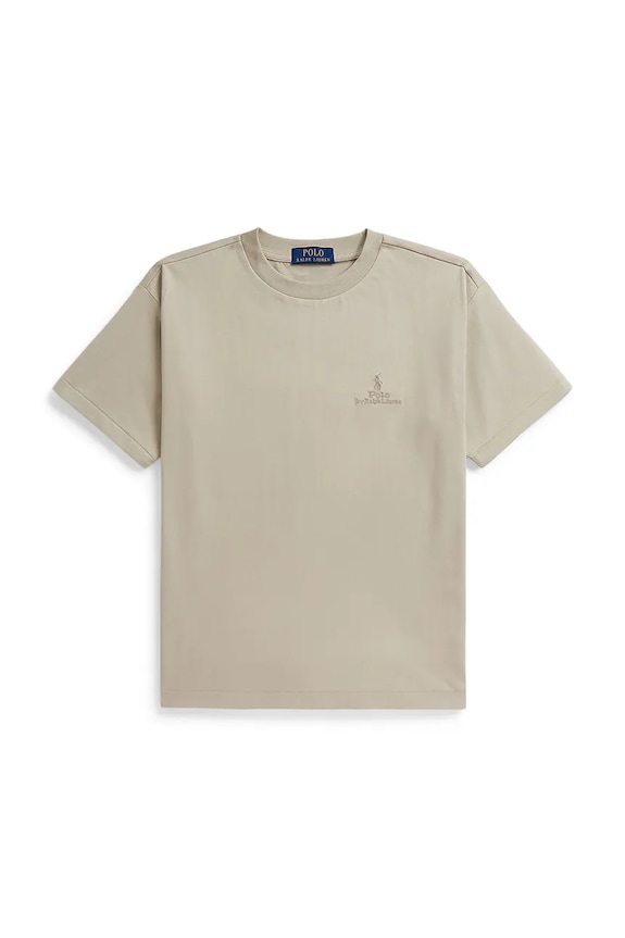 Dětské bavlněné tričko Polo Ralph Lauren nášivka béžová 323A12286001