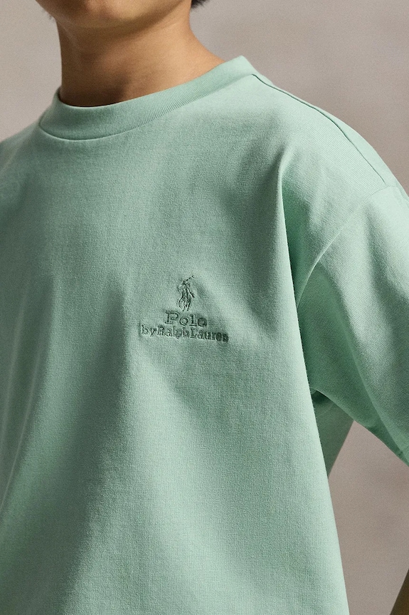Polo Ralph Lauren tricou de bumbac pentru copii 323A12286002 turcoaz