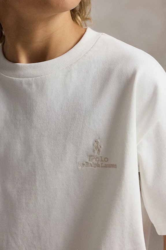 Polo Ralph Lauren t-shirt bawełniany dziecięcy 323A12286004 biały