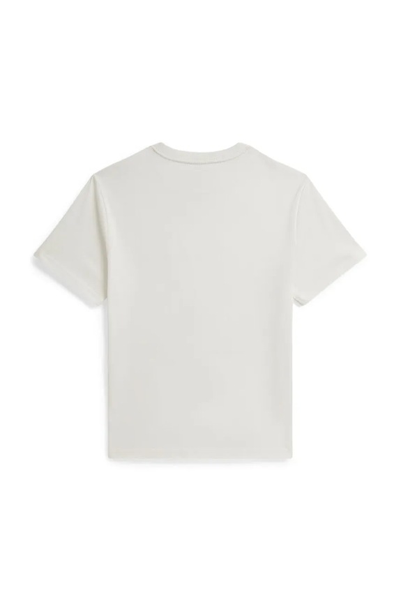 Παιδικό βαμβακερό μπλουζάκι Polo Ralph Lauren 323A12428001 λευκό SS26