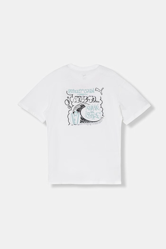 Puma tricou pentru copii, din bumbac MID90s alb 692119