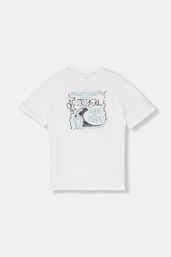 Puma tricou pentru copii, din bumbac MID90s alb 692119