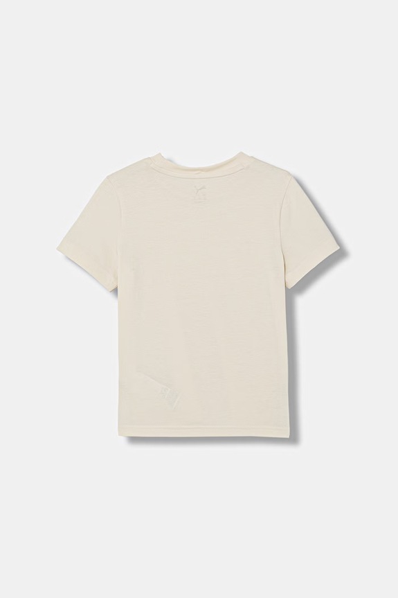 Puma t-shirt bawełniany dziecięcy ESS Small No.1 Logo 692975 beżowy SS26