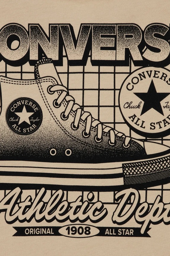Chłopiec Converse t-shirt dziecięcy 9CH945 beżowy