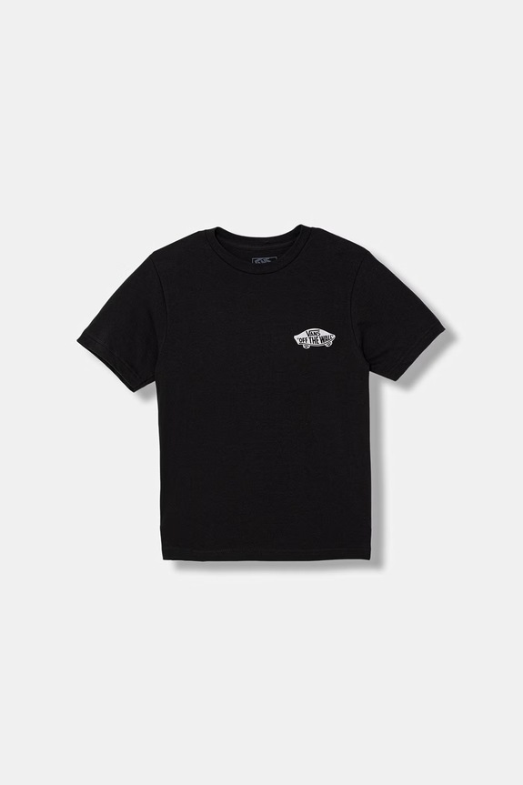 Dětské bavlněné tričko Vans kulatý černá VN000T30BLK1