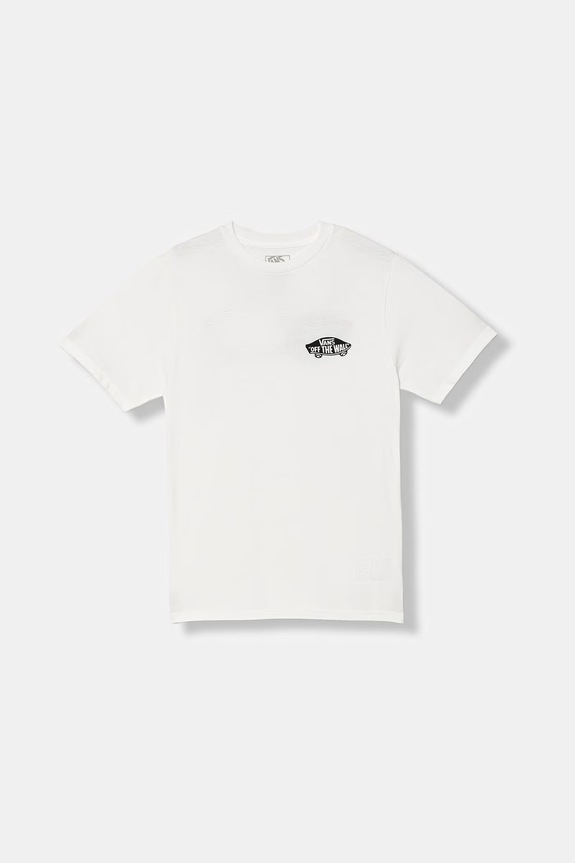 Παιδικό βαμβακερό μπλουζάκι Vans VN000T30WHT1 λευκό SS26