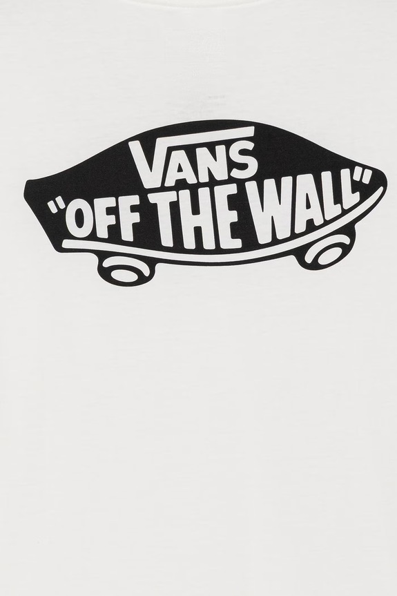 Αγορίστικα Παιδικό βαμβακερό μπλουζάκι Vans VN000T30WHT1 λευκό