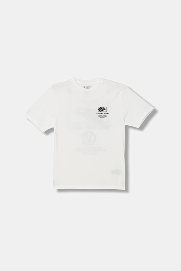 Vans t-shirt bawełniany dziecięcy VN000TBAWHT1 biały SS26