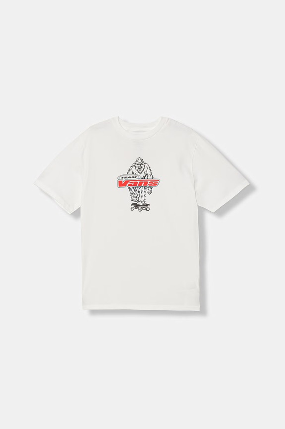 Vans t-shirt bawełniany dziecięcy nadruk biały VN000TBBWHT1