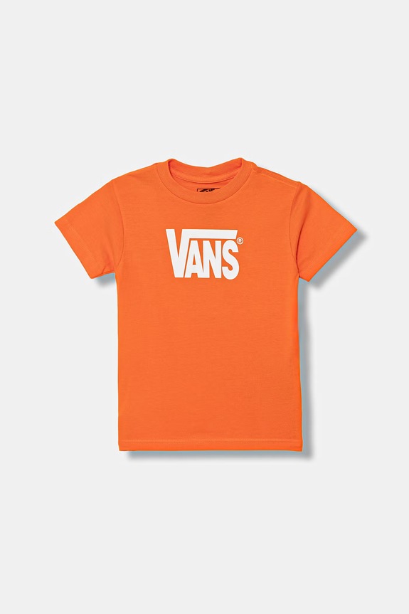 Παιδικό βαμβακερό μπλουζάκι Vans στάμπα πορτοκαλί VN000TF0FLM1