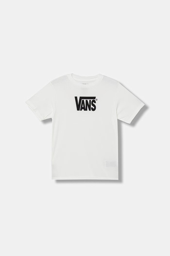 Vans t-shirt bawełniany dziecięcy nadruk biały VN000TF0WHT1