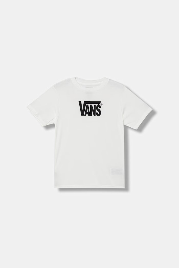 Vans t-shirt bawełniany dziecięcy nadruk biały VN000TF0WHT1