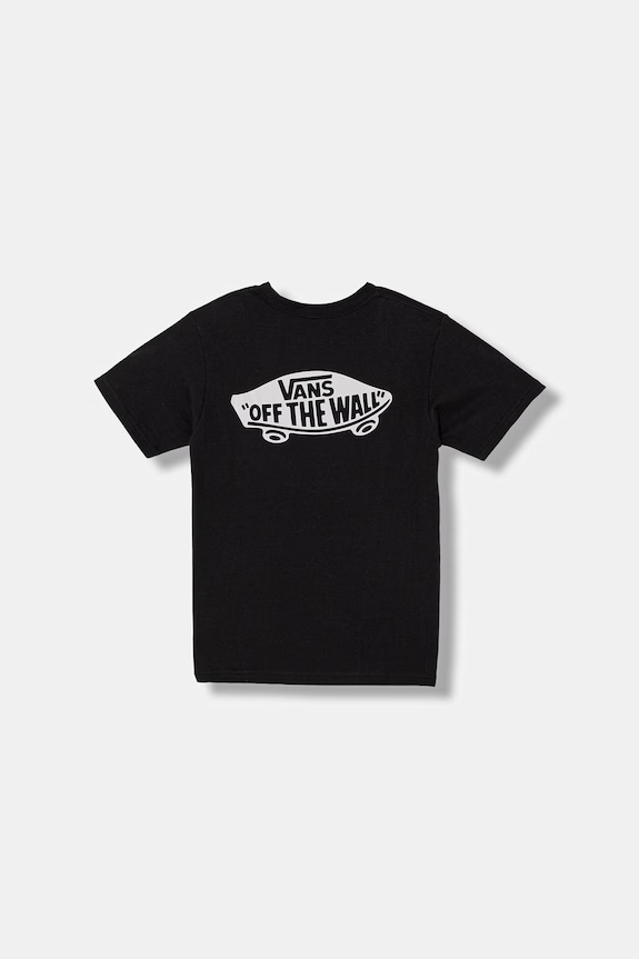 Vans t-shirt bawełniany dziecięcy VN000TTKBLK1 czarny SS26