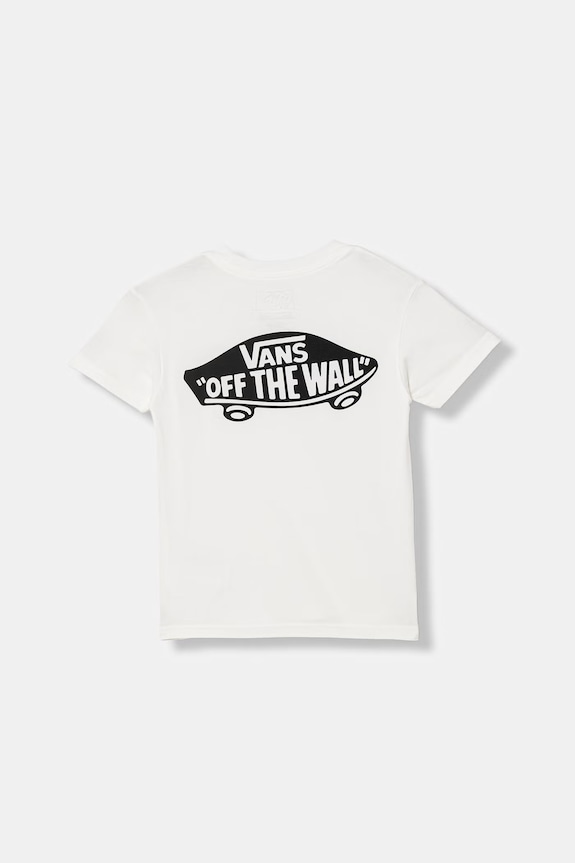 Dětské bavlněné tričko Vans VN000TTKWHT1 bílá SS26