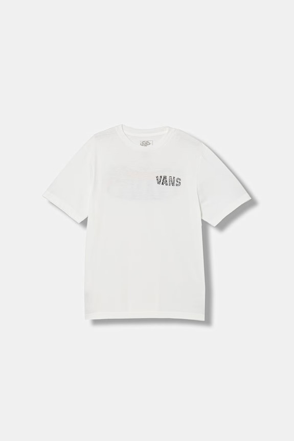 Βαμβακερό μπλουζάκι Vans VN000VXBWHT1 λευκό SS26