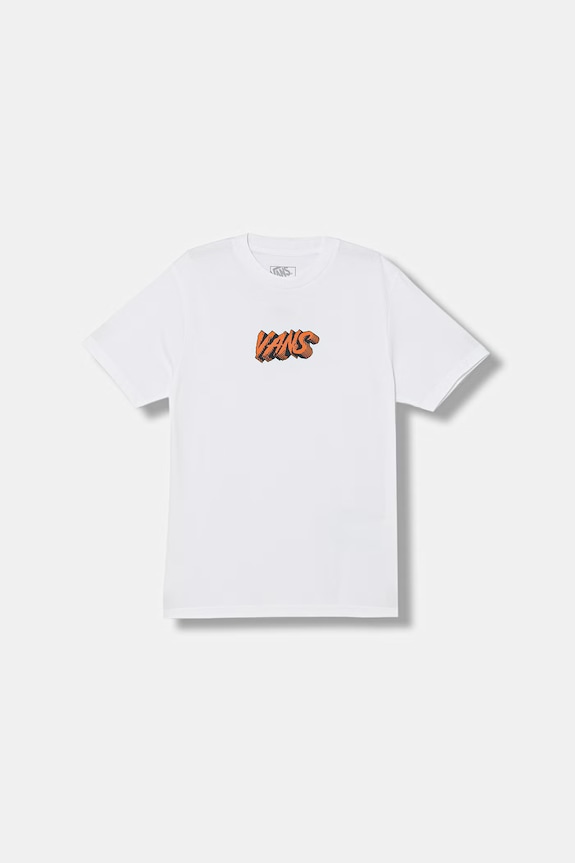 Dětské bavlněné tričko Vans kulatý bílá VN000W03WHT1