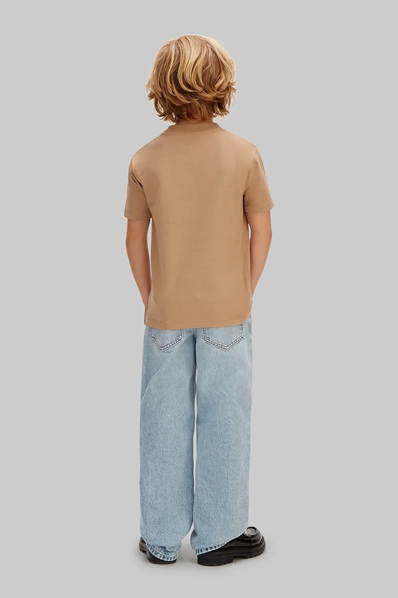 Calvin Klein Jeans T-shirt dziecięcy bawełniany 2-pack brązowy LVCKSJA45B.104.116.PPY2