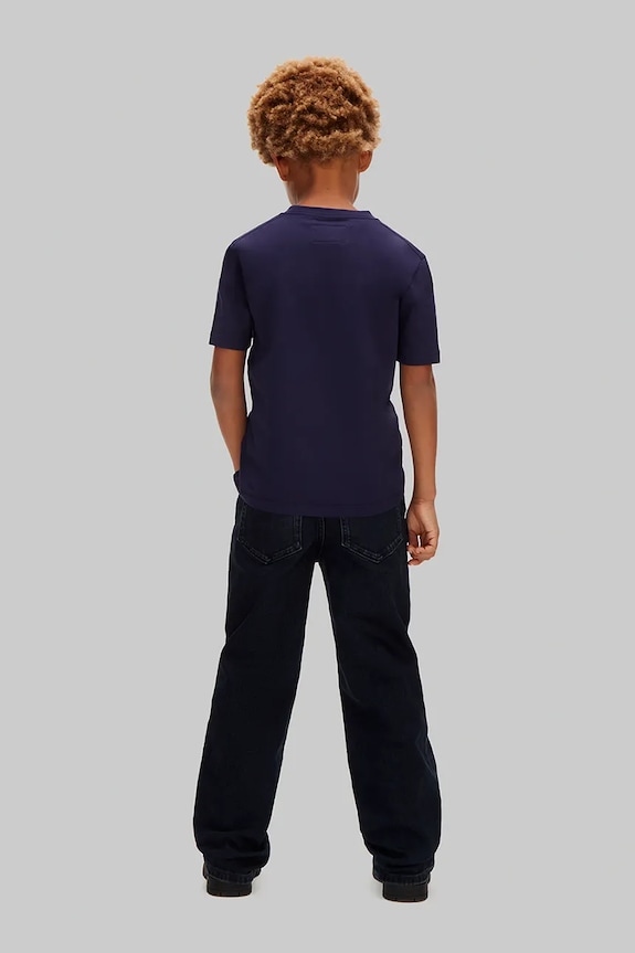 Calvin Klein Jeans T-shirt dziecięcy bawełniany niebieski LVCKSJA08B.128.176.PPY2