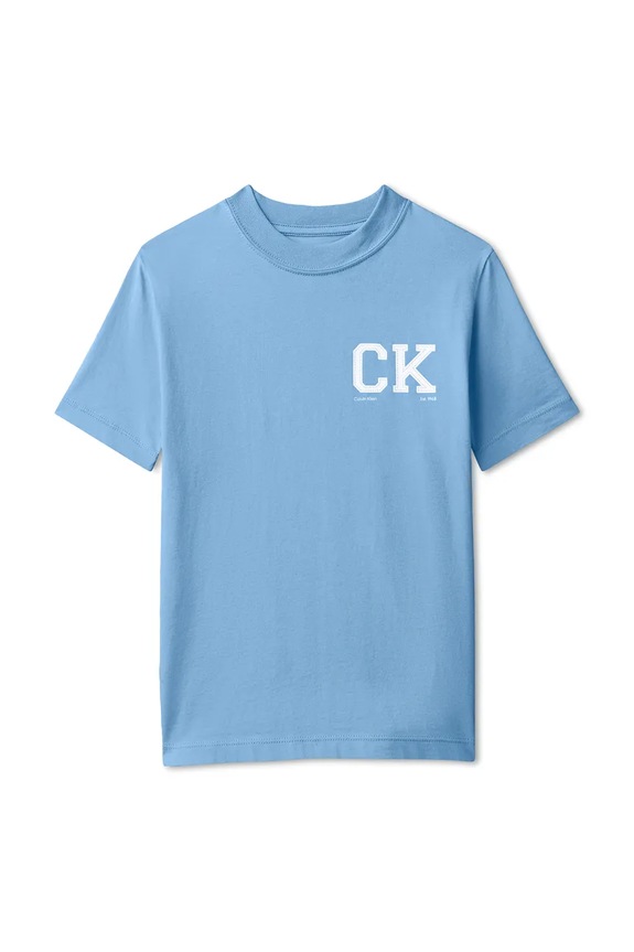 Calvin Klein Jeans tričko detské bavlnené LVCKSJA09B.128.176.PPY2 modrá SS26