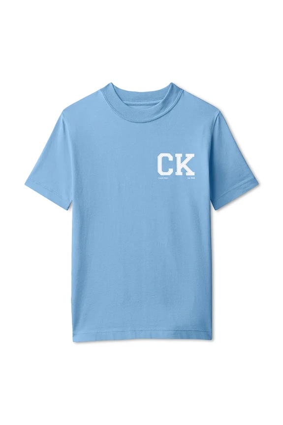 Calvin Klein Jeans tričko detské bavlnené LVCKSJA09B.128.176.PPY2 modrá SS26
