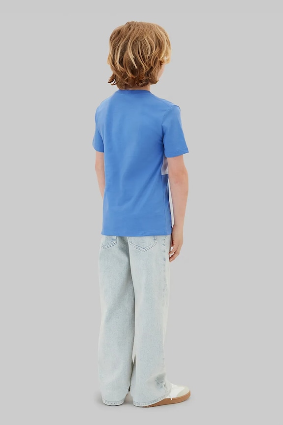 Chłopiec Calvin Klein Jeans T-shirt dziecięcy bawełniany 2-pack LVCKSJA46B.104.116.PPY2 niebieski