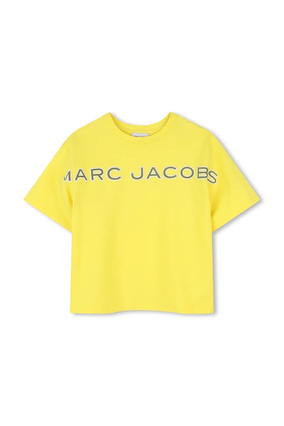 Dječja pamučna majica kratkih rukava Marc Jacobs print zlatna W60766.114.150