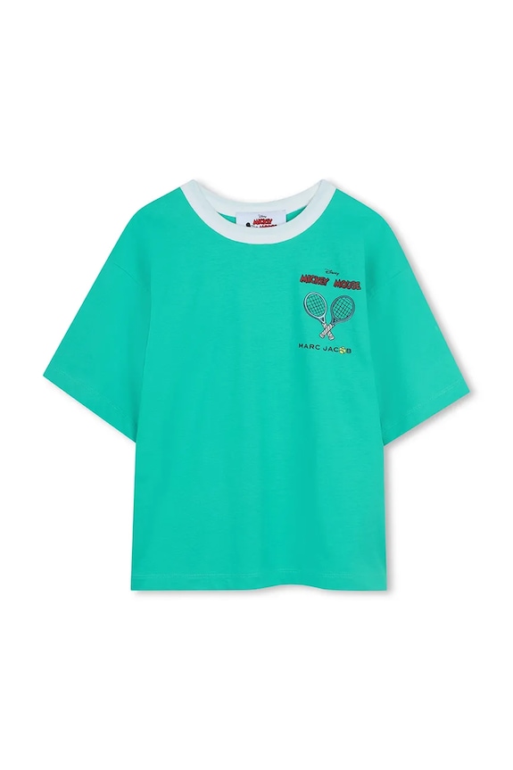 Marc Jacobs t-shirt bawełniany dziecięcy W60762.86.108 zielony SS26