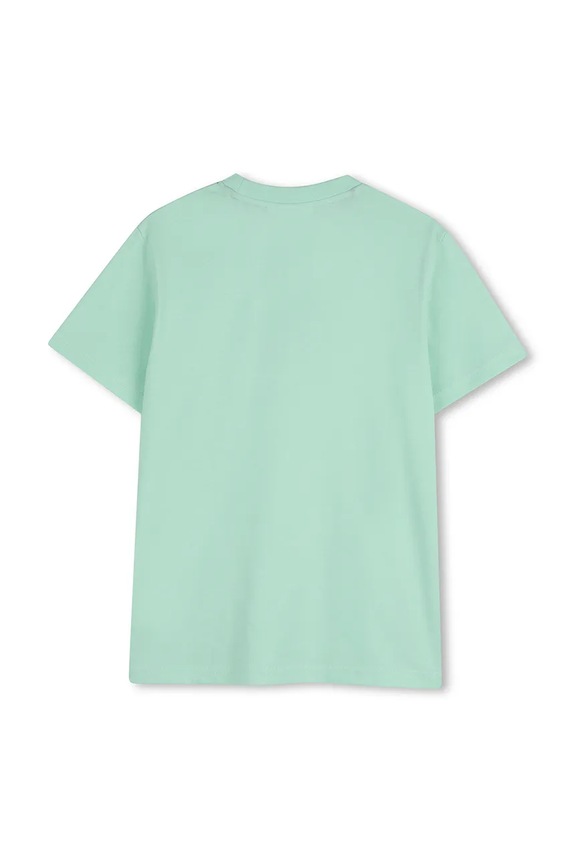 HUGO t-shirt bawełniany dziecięcy G01014.102.108 turkusowy SS26