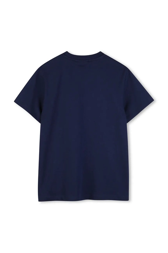 HUGO t-shirt bawełniany dziecięcy G01019.114.150 granatowy SS26