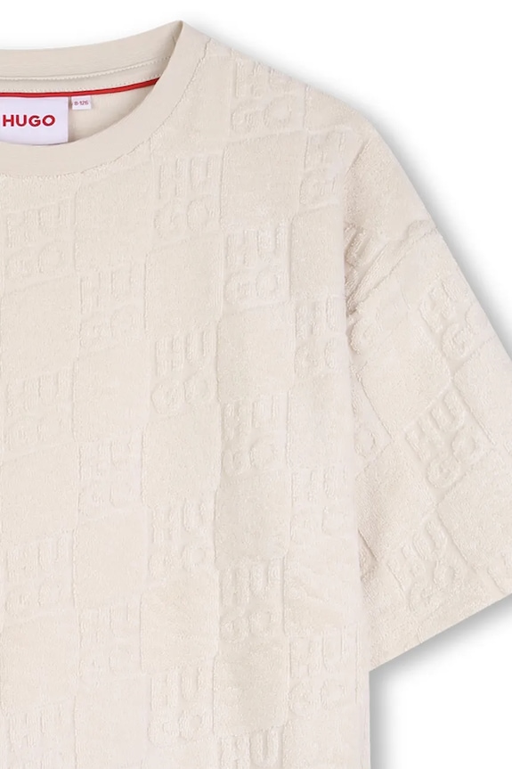 HUGO T-shirt παιδικό βαμβάκι μπεζ G01018.162.174