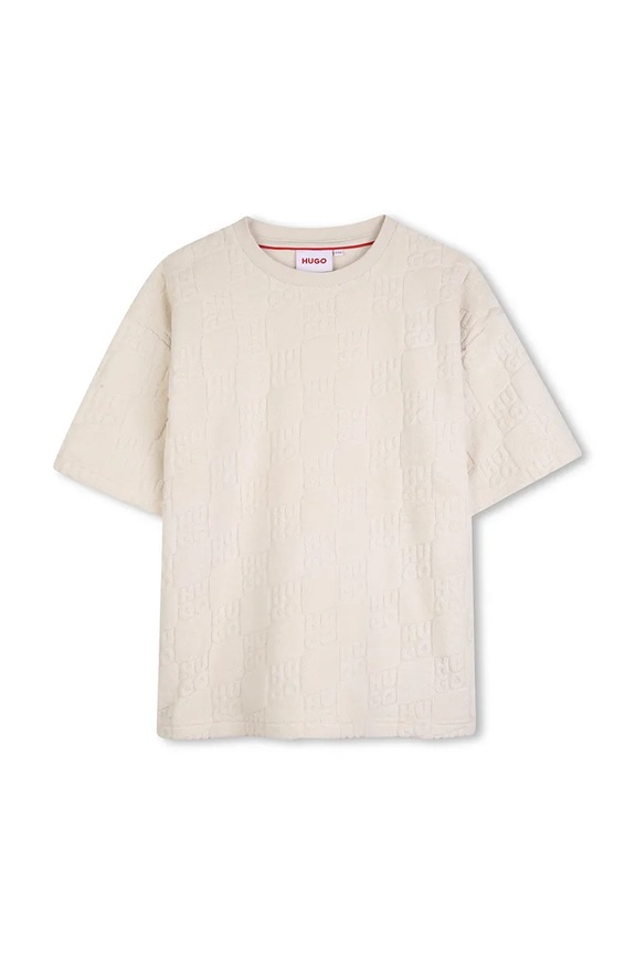 HUGO tricou pentru copii, din bumbac G01018.114.150 bej SS26