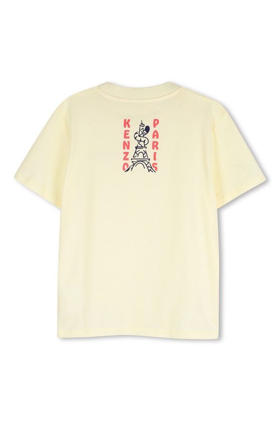 Детская хлопковая футболка Kenzo Kids K61669.86.108 жёлтый SS26