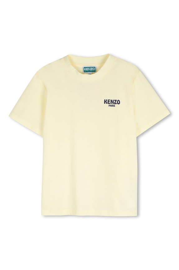 Детская хлопковая футболка Kenzo Kids хлопок жёлтый K61669.162