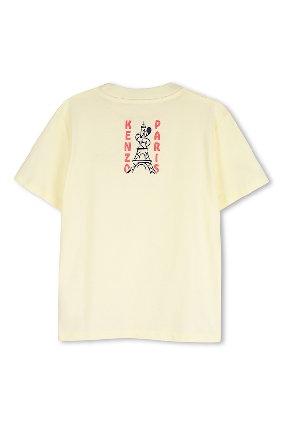 Детская хлопковая футболка Kenzo Kids K61669.162 жёлтый SS26