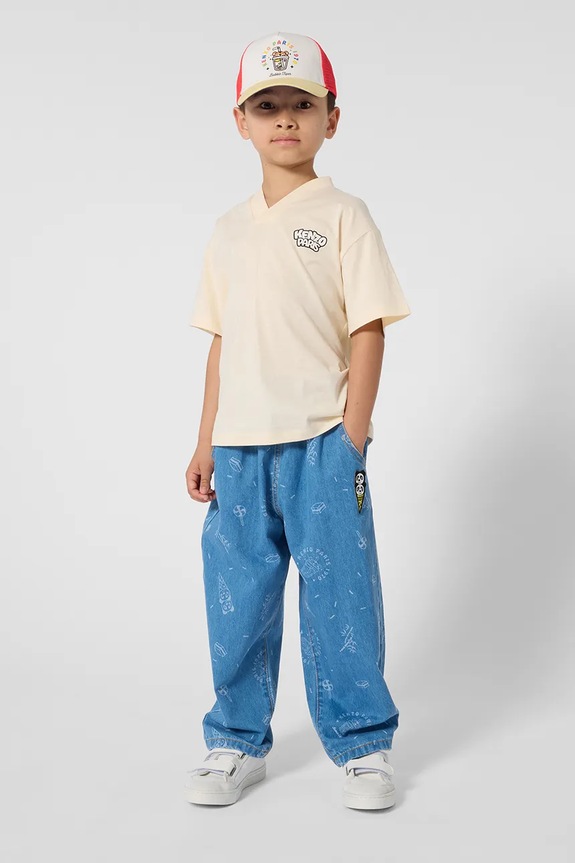 Kenzo kids t-shirt dziecięcy bawełniany beżowy K61678.114.150
