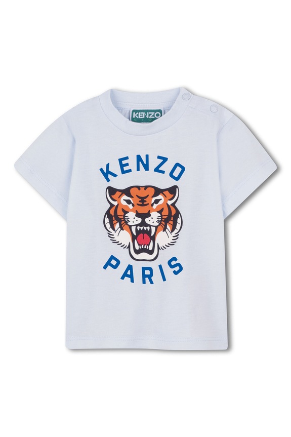 Kenzo Kids t-shirt bawełniany niemowlęcy nadruk niebieski K61721.71.81