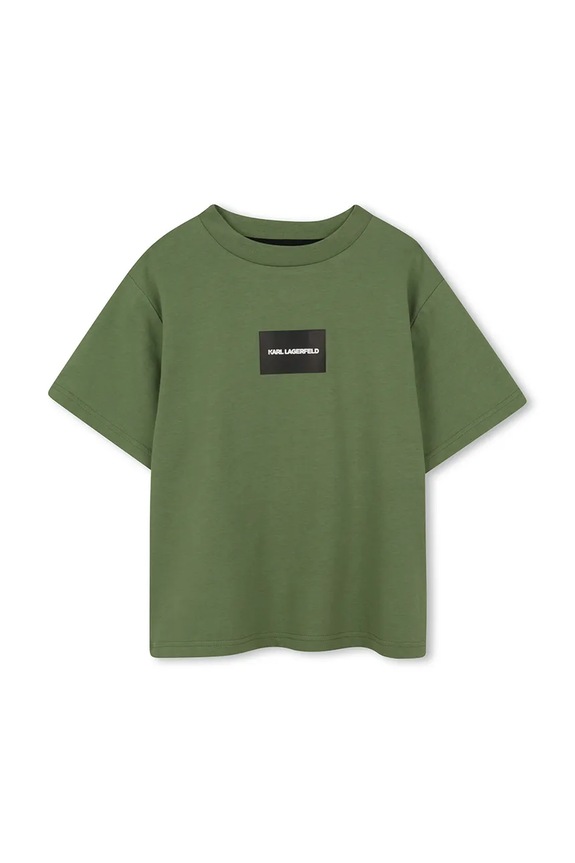 Karl Lagerfeld t-shirt παιδικό βαμβακερό Z31101.86.108 πράσινο SS26