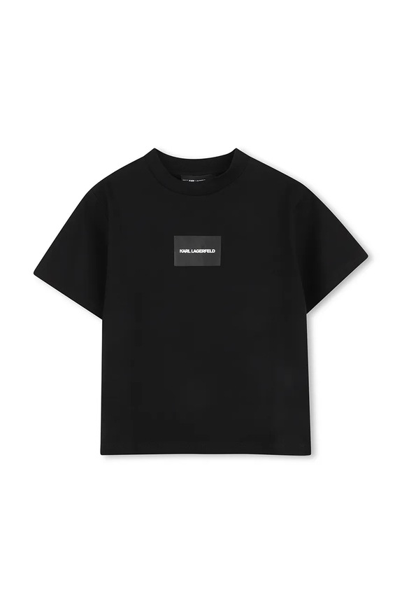 Karl Lagerfeld T-shirt Παιδικό βαμβακερό μαύρο Z31101.86.108
