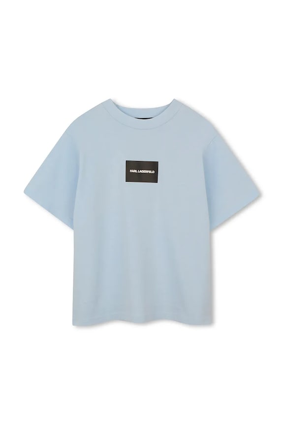 Karl Lagerfeld t-shirt dziecięcy bawełniany Z31101.114.150 niebieski SS26
