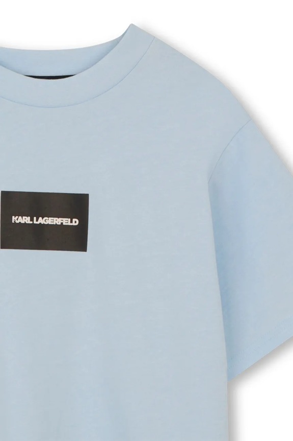 Karl Lagerfeld t-shirt dziecięcy bawełniany niebieski Z31101.114.150