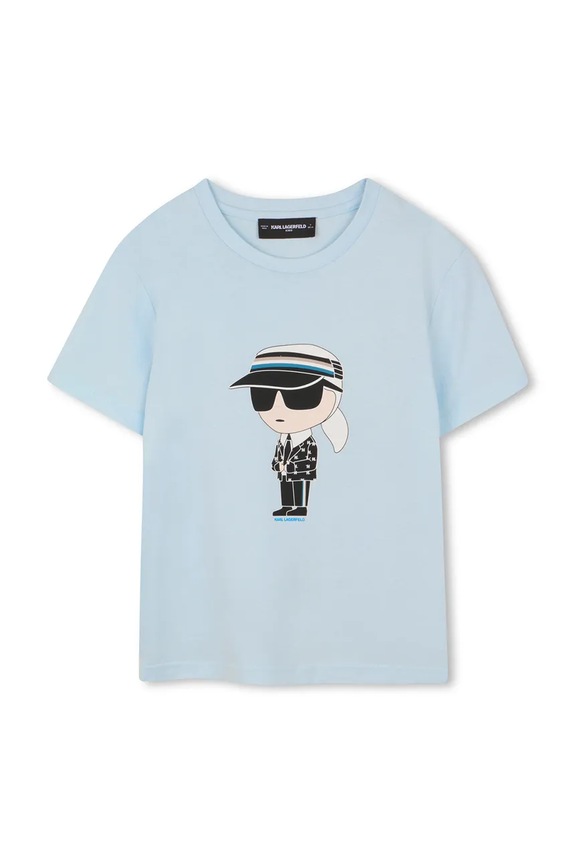 Karl Lagerfeld T-shirt Παιδικό βαμβακερό Z31096.162.174 μπλε SS26